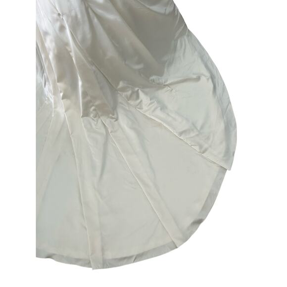 NWOT Maggie Sottero Satin Strapless Corset Fit Flare Wedding Dress Gown 8 10 12 - Picture 11 of 13